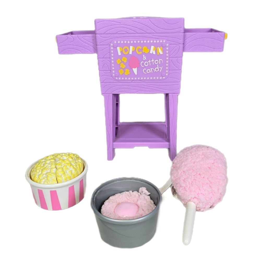 American Girl Wellie Wishers Popcorn And Cotton Candy Cart w/ A Few Accessories